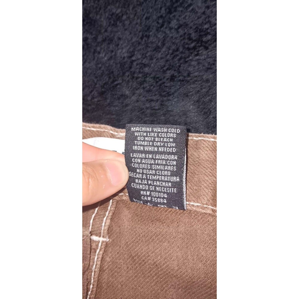 SONG Y2K 90s Boyfriend Cargo Utility Pants Juniors 5/27 Brown Gorpcore Cabincore - Picture 11 of 12